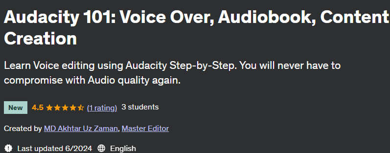Pictures · Udemy — Audacity 101: Voice Over, Audiobook, Content Creation 2024-6