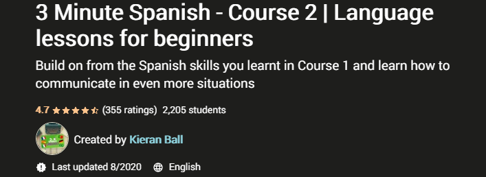 Pictures · Udemy — 3 Minute Spanish – Course 1-7 | Language lessons for beginners 2020-10
