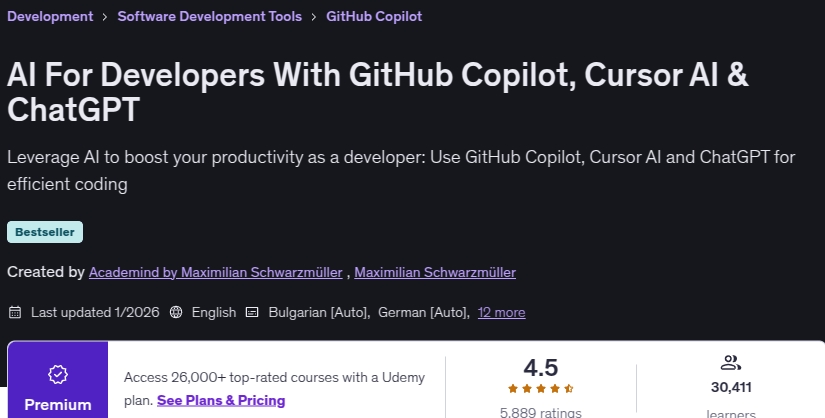 تصاویر · AI ڈویلپر کے ساتھ GitHub بچہ، کورس AI & ChatGPT 2026-1
