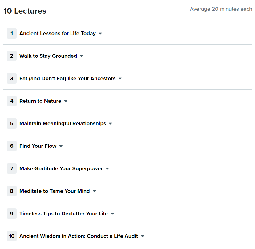 Course topics · thegreatcourses — Ancient Wisdom for the Modern World 2023-6