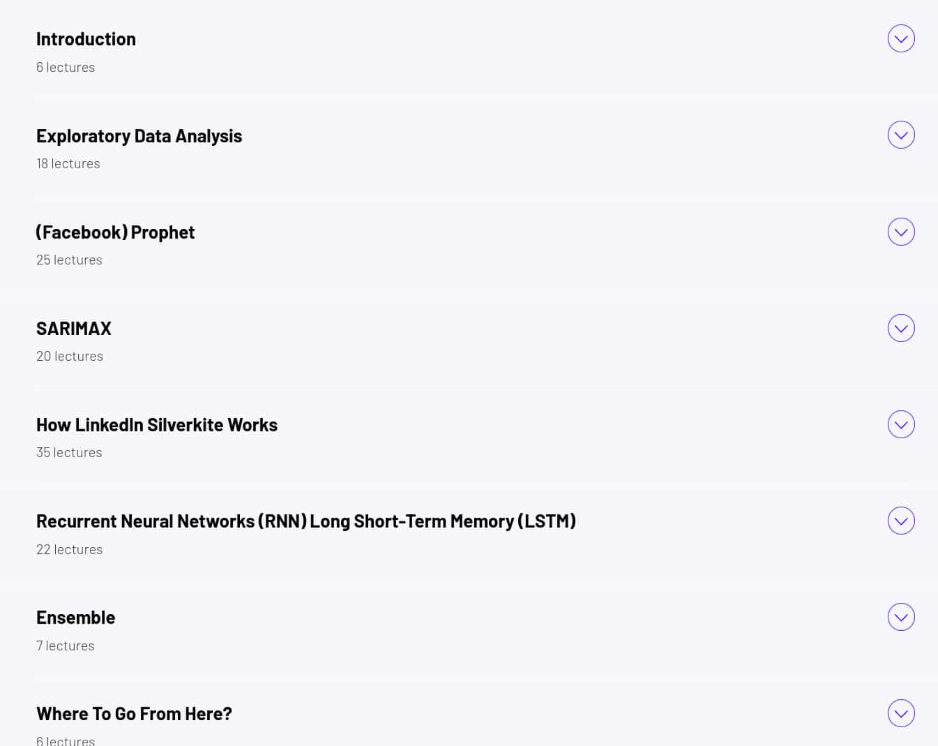 Course topics · ZeroToMastery — Time Series Forecasting with Python 2025-4