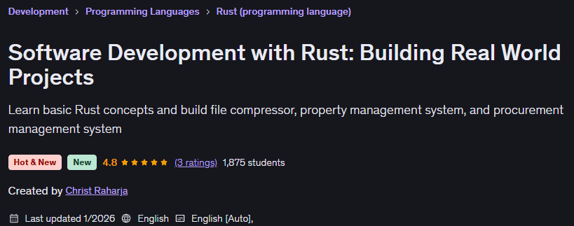 Pictures · Software Development with Rust: Building Real World Projects 2026-1