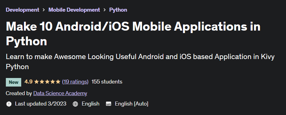 Pictures · Udemy — Make 10 Android/iOS Mobile Applications in Python 2023-3