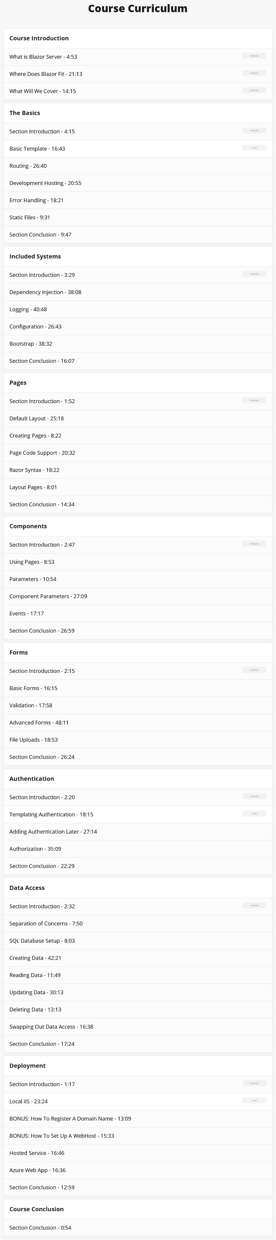 Course topics · iamtimcorey (TimCorey) – Blazor Server: In Depth 2021-4