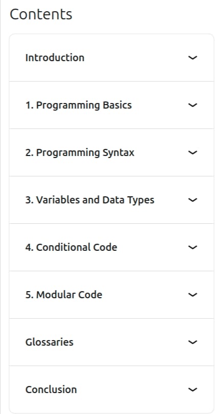 Course topics · LinkedIn — Programming Foundations: Fundamentals 2019-7