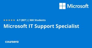 Coursera — Microsoft IT Support Specialist Professional Certificate 2025-6