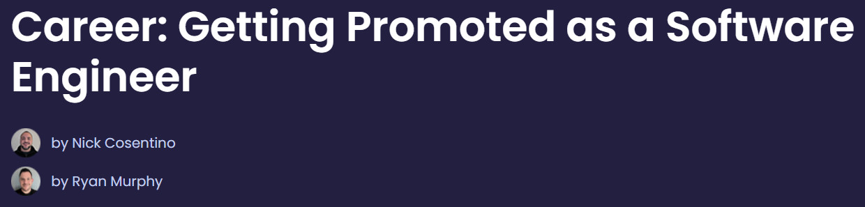 Pictures · Dometrain — Career: Getting Promoted as a Software Engineer 2024-11