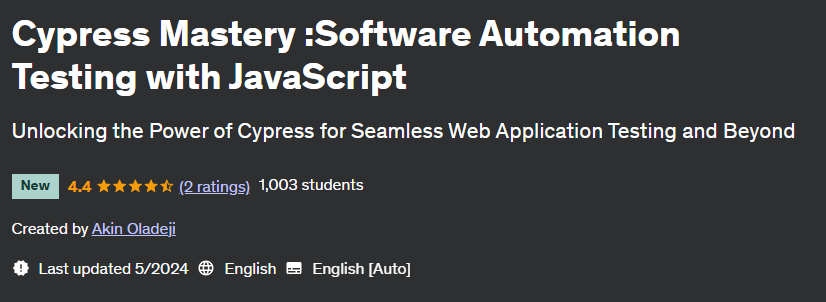 Pictures · Cypress Mastery :Software Automation Testing with JavaScript 2024-5