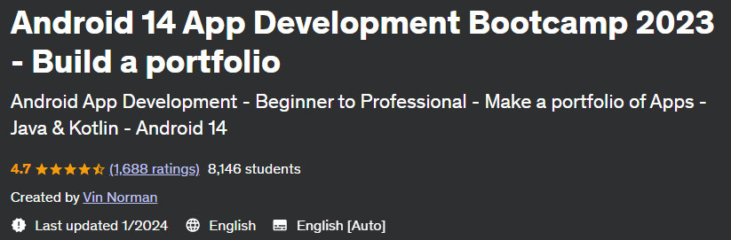 Pictures · Udemy — Android 14 App Development Bootcamp 2024 – Build a portfolio 2023-2