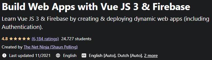 Pictures · Udemy — Build Web Apps with Vue JS 3 & Firebase 2021-11
