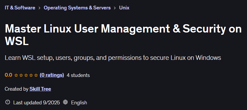 الصور · ماجستير Linux إدارة المستخدم والأمن على WSL 2025-9