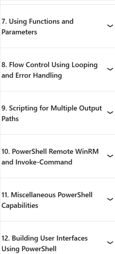 コースのトピック · PowerShell への完全なガイド 7 2025-3