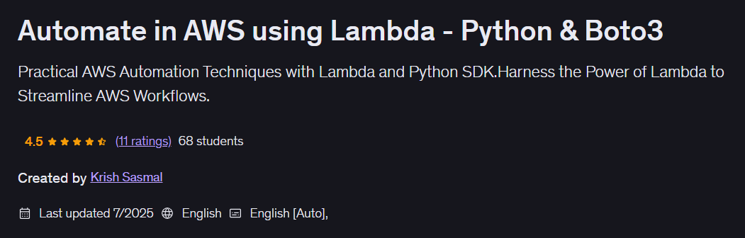 تصاویر · خود کار طریقے سے AWS لامبیا کا استعمال کرتے ہوئے - Python بوتو 3 2025-7