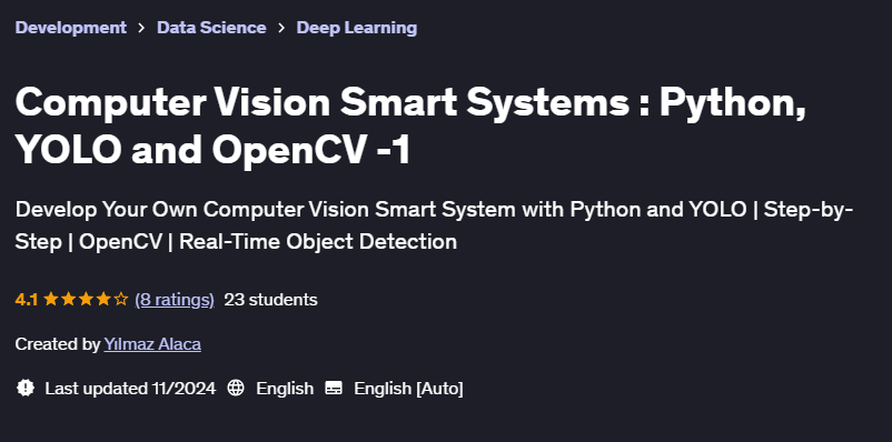 Pictures · Udemy — Computer Vision Smart Systems : Python, YOLO and OpenCV -1 2024-10