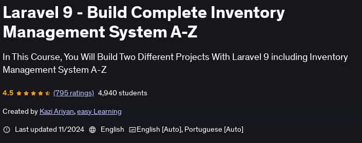 Pictures · Laravel 9 – Build Complete Inventory Management System A-Z 2024-11