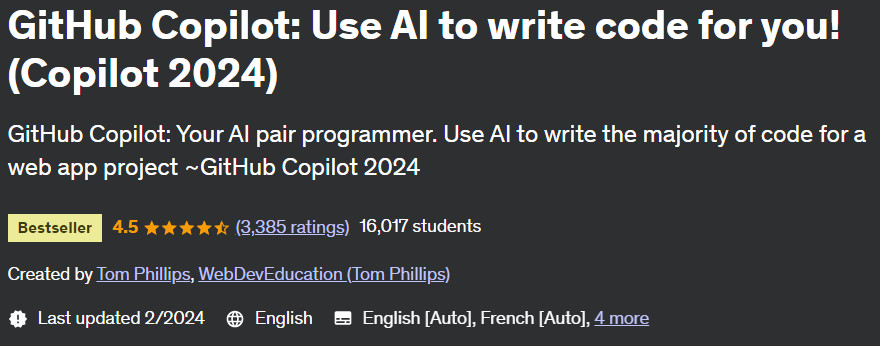 Pictures · GitHub Copilot: Use AI to write code for you! (Copilot 2024) 2024-2
