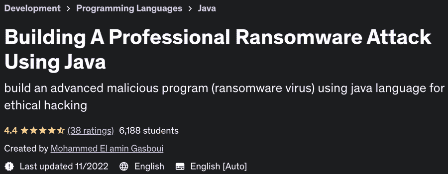 Pictures · Udemy — Building A Professional Ransomware Attack Using Java 2020-8
