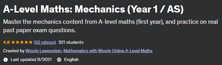 Pictures · Udemy — A-Level Maths: Mechanics (Year 1 / AS) 2021-8