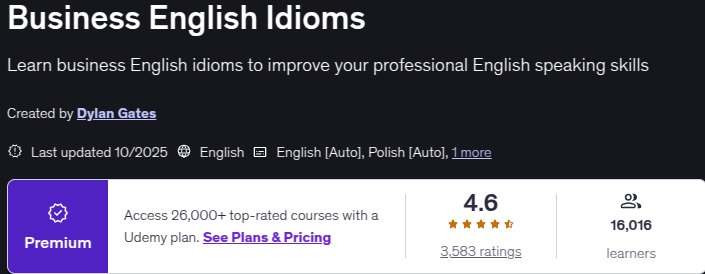 Pictures · Business English Idioms 2025-10