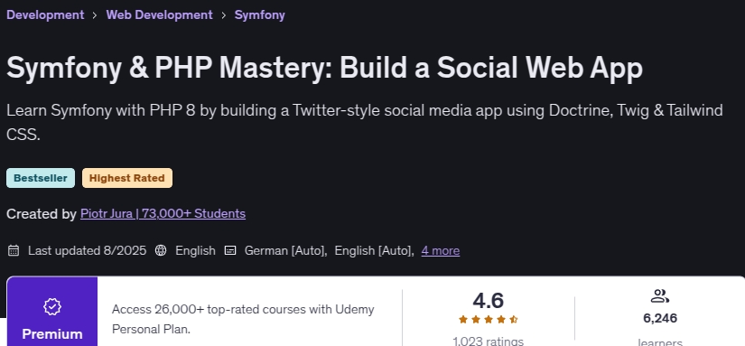 Bilder · Symfony & PHP Mastery: Eine soziale Web-App bauen 2025-8
