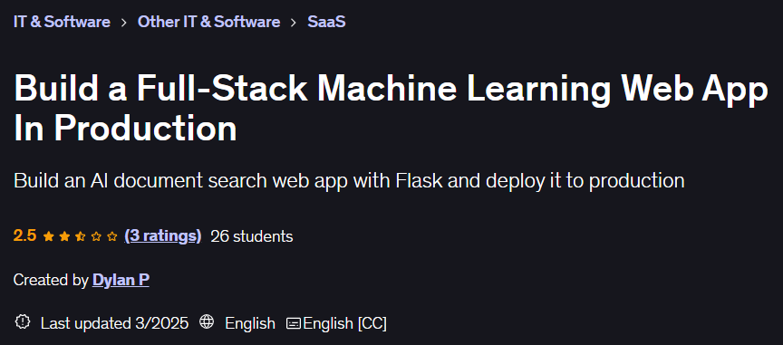 이미지 · 생산에서 Full-Stack Machine Learning Web App을 구축 2025-3