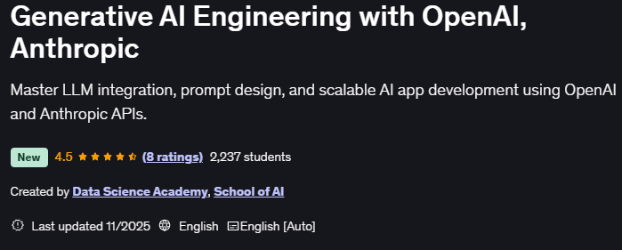 Pictures · Generative AI Engineering with OpenAI, Anthropic 2025-11