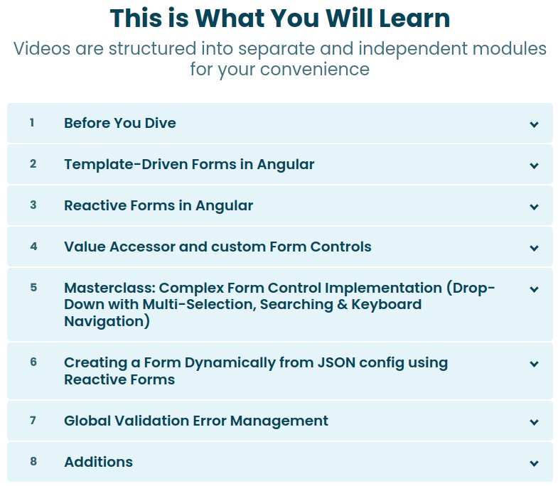 Course topics · Decoded Frontend – Advanced Angular Forms 2023-2