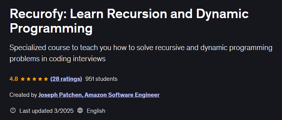 Pictures · Udemy — Recurofy: Learn Recursion and Dynamic Programming 2025-3