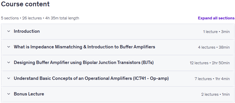 Kursthemen · Entwerfen Sie Ihren eigenen BUFFER AMPLIFIER-Zircuit mit Op Amps & BJT 2025-10