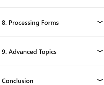 Course topics · LinkedIn — Learning PHP: Building Dynamic Websites from Core Concepts to Applications 2025-3