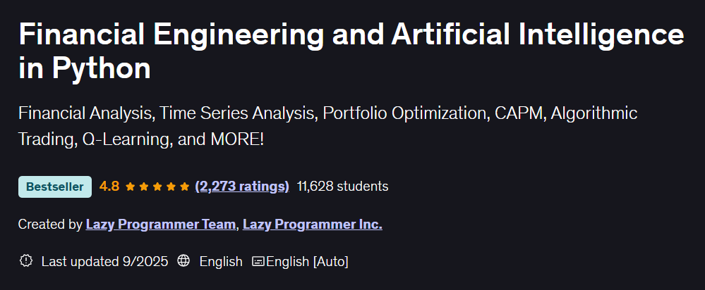 Pictures · Udemy — Financial Engineering and Artificial Intelligence in Python 2025-9