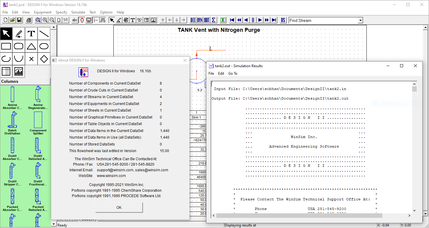 Pictures · WinSim DESIGN II v16.10 + Documents