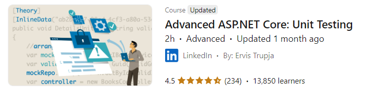 Pictures · LinkedIn — Advanced ASP.NET Core: Unit Testing 2024-12