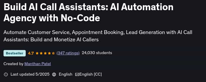Pictures · Udemy — Build AI Call Assistants: AI Automation Agency with No-Code 2025-5