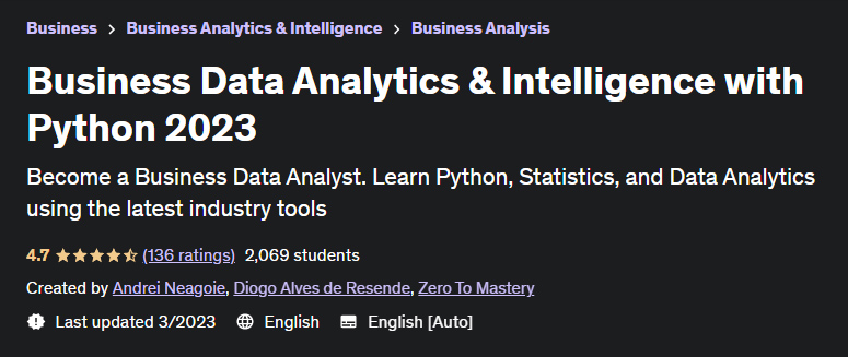 Pictures · Udemy — Business Data Analytics & Intelligence with Python 2023 2022-12