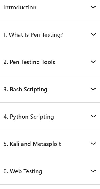 Course topics · LinkedIn — Penetration Testing Essential Training 2024-7