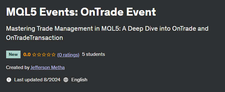 Pictures · MQL5 Events: OnTrade Event 2024-8