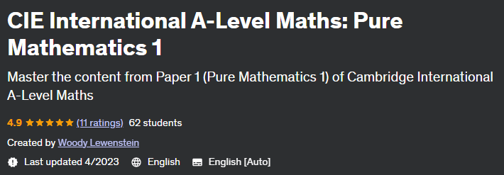 Pictures · Udemy — CIE International A-Level Maths: Pure Mathematics 1 2023-4