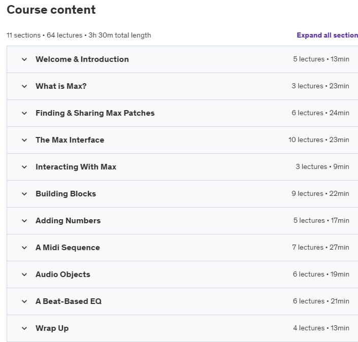 Course topics · Ultimate Ableton Live 12, Part 7: Max for Live 2024-3