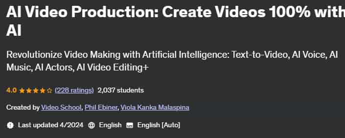 Pictures · Udemy — AI Video Production: Create Videos 100% with AI 2023-12