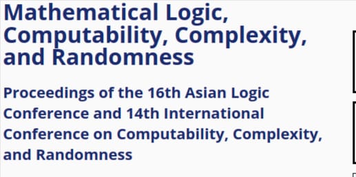 Images · Worldscientific – Logique mathématique, Computabilité, Complexité et Randomité 2025