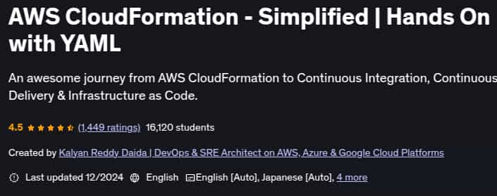 Pictures · Udemy — AWS CloudFormation – Simplified | Hands On with YAML 2024-12