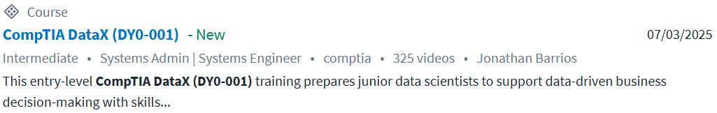 Pictures · CBTNuggets — CompTIA DataX (DY0-001) Online Training 2025-7
