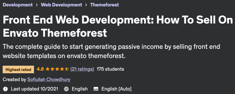 이미지 · Front End 웹 개발 : Envato Themeforest에서 판매하는 방법 2021-10