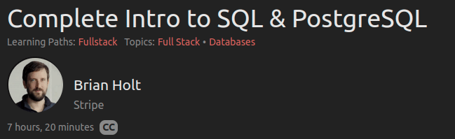Pictures · Complete Intro to SQL & PostgreSQL 2023-1