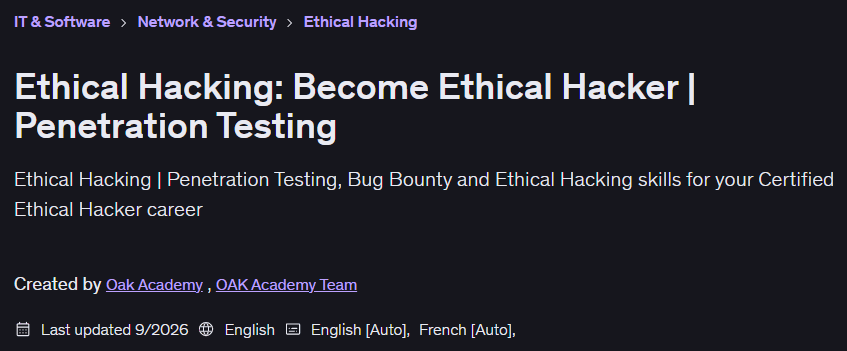 Pictures · Udemy — Ethical Hacking: Become Ethical Hacker | Penetration Testing 2025-12