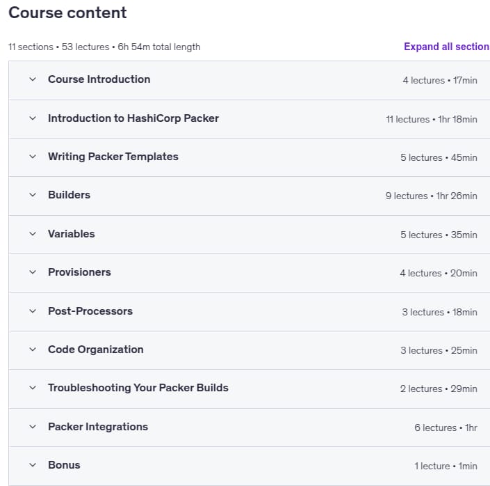 Sujets du cours · Création d'images automatiques avec HashiCorp Packer 2024-8