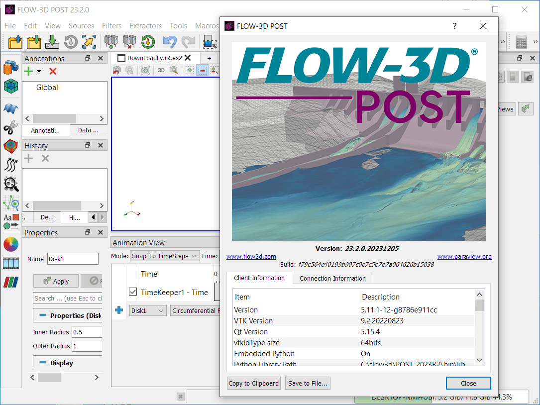 Pictures · FLOW-3D HYDRO / POST 2023 R2 x64 FiXED
