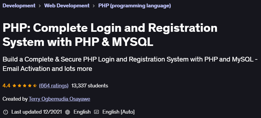 Pictures · Udemy — PHP: Complete Login and Registration System with PHP & MYSQL 2021-12