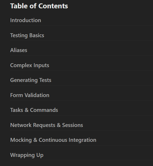 Course topics · Testing Web Apps with Cypress 2022-3